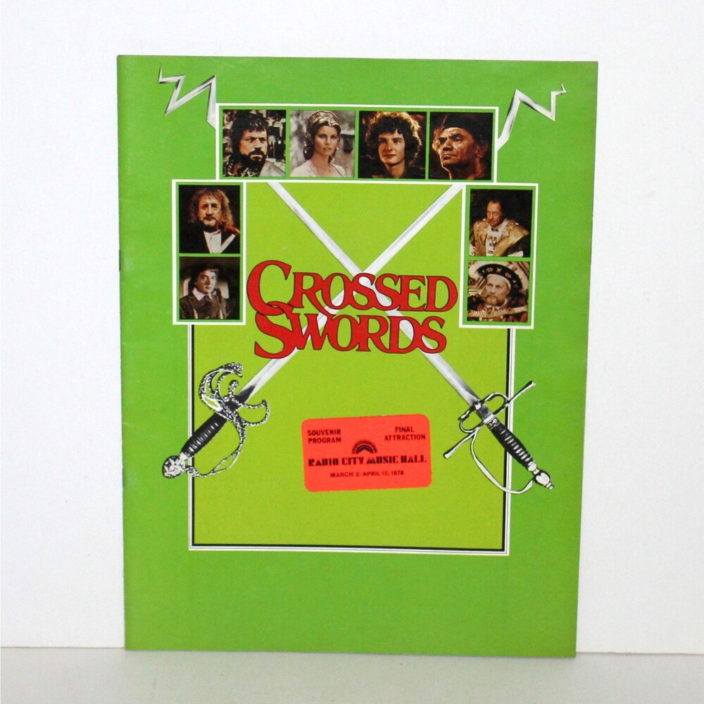 Vintage Movie Program CROSSED SWORDS 1978 Radio City Music Hall Oliver Reed